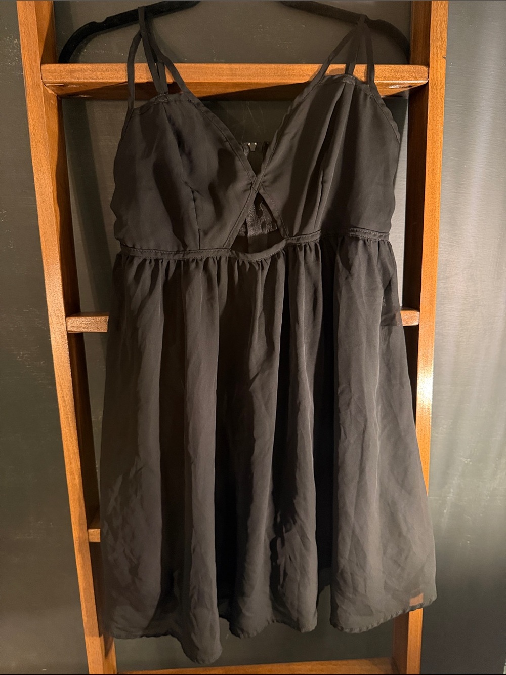 Wet Seal Black Spaghetti-Strap Kids Dress